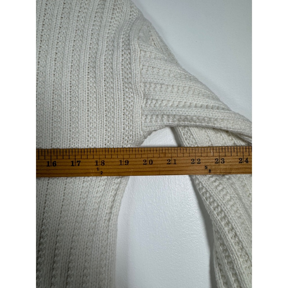 Classic Banana Republic Womens Small Sweater Dress Ivory Ribbed Knit Turtleneck - Picture 4 of 8
